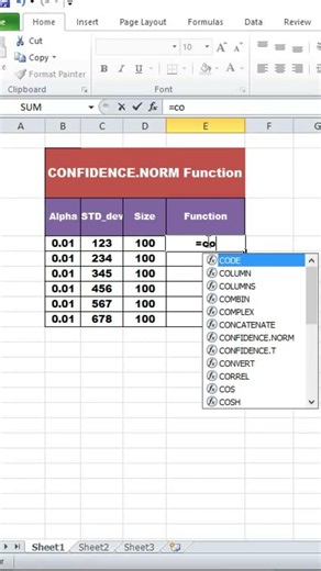 CONFIDENCE.NORM Function in Excel | Confidence Interval Formula