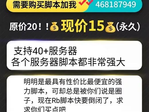 Rb脚本中心付费版v2功能演示5