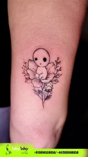 Kodama Forest Spirit Tattoo on Back Hand 📝 Description: A clean and mystical Kodama tattoo crafted on a woman’s back hand, inspired by the forest spirits of Princess Mononoke. The fine line detailing and soft shading bring out the gentle, ghostly presence of the Kodama while keeping the tattoo elegant and minimal. Perfect placement on the back hand makes the design stand out beautifully with every movement. Special thanks to Teddington Studio for supporting every artwork and creation. #️⃣ Hasht