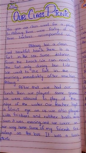 essay our class picnic#shorts #viral #trending #essay #_class #picnic #foryou