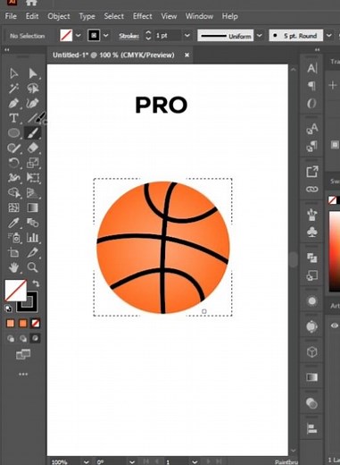 How to Draw a Basketball 🏀 in Adobe Illustrator@CreativeStudios-132
