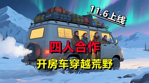 四人合作│开房车穿越荒野！多人生存游戏《合作房车模拟器》Long Drive North