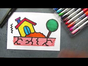 🌍 How to Draw an Earthquake for Kids Step by step| Easy Drawing for Beginners | Simple drawing🎨