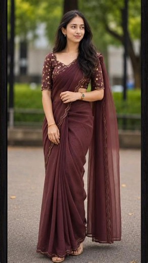 ChatGPT Photo Editing 🤎 Brown Saree AI Prompt | Chat GPT Trend Photo Prompt ✨