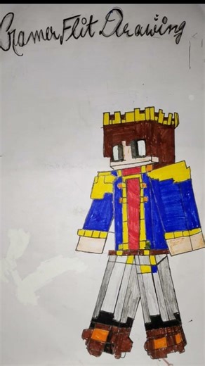 Gamer fleet drawing Minecraft skin #phonk