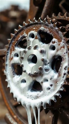 Rusted Motorcycle Engine Sprocket Restored Back to New