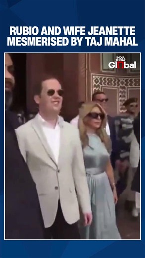 U.S. Secretary of State Marco Rubio and Wife Jeanette Visit the Iconic Taj Mahal in Agra