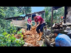 Bản Chống Chơ/ Dùng Đất Trộn Vữa Để Xây Đá Kè Tả Ly Nhà Của Bốn Anh Em