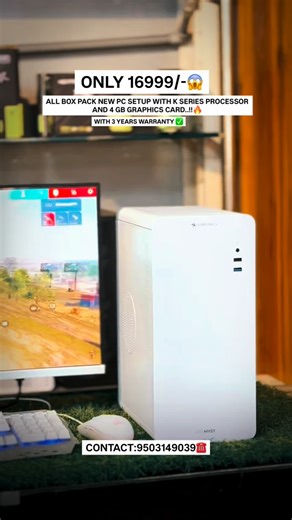 RAM WAGHMARE on Instagram: "ALL BOX PACK NEW PC SETUP WITH K SERIES PROCESSOR AND 4 GB GRAPHICS CARD ONLY 16999/-😱 . . . . #pcbuild #pcsetup #computer #desktop #pc"