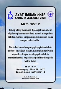 Dipaingot hataM do hami Tuhan dipartingkian on, marisuang do saluhut nasa ulaonnami ianggo so marhite pandonganionMu, antong hupasahat hami ma saluhut gulmit ni ngolunami tu tangan parasianMi. Pasu-pasu jala parbisuhi hami Tuhan mangula nasa ulaonnami hombar tu lomo ni rohaM. Amen BE No. 38 BL No. 189 Paruak Ma Harbangan I 1. Paruak ma harbangan i Ai nunga ro Rajanta i Sigomgom raja sasude Sitobus hajolmaon pe Siboan hatuaon i Pasuang hasonangan i I pe tapuji ma Tuhanta Debata 4. O Jesus ro ma H