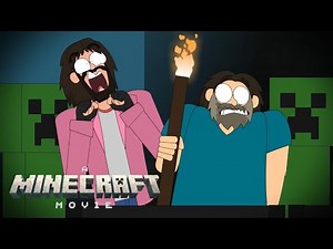 The Creeper Minecart Scene From A Minecraft Movie, But It's A Cheaply Animated Cartoon