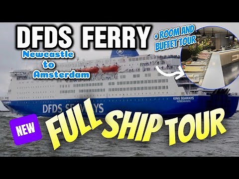 DFDS 'Mini cruise' FULL tour of the ship | (Newcastle -- Amsterdam) plus room & buffet tour | ⛴️