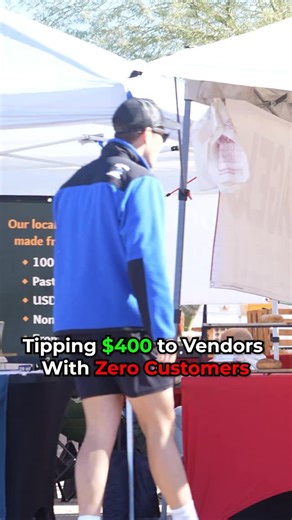 Steven Schapiro on Instagram: "Tipping $400 to vendors with zero customers 🤍 FULL VIDEO LINK IN BIO!!"