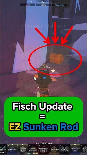 How to get sunken rod in Fisch 🐟 | Sunken Enchant Relic Thalassar's rod #fisch