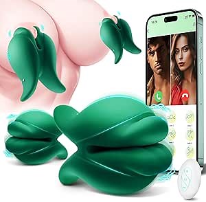 Vibrator Sex Toys Nipple Toys - Nipple Clamps Women Sex Toy Clitoral Stimulator with 10 Vibrating Mode BDSM, APP Remote Control Adult Toys for Women Couples Pleasure