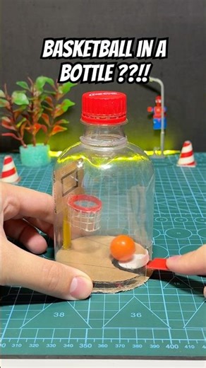 Amazing Basketball Game in the Bottle #diy #sports #miniature #shorts