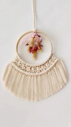 BOHO MAKRAMEE WANDBEHANG RUND / Tutorial Boho Macrame Wall Hanging / Original-Video on my channel♡︎