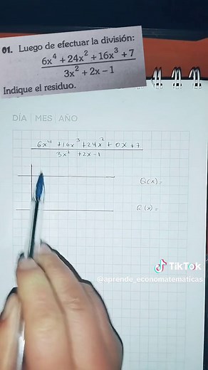 División de polinomios con método Horner