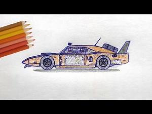 HOW to DRAW a DODGE CHARGER DAYTONA for the ZOMBIE APOCALYPSE