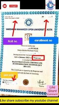 SSO OTR RSCIT Me Subject or Roll Number ya Enrollment सभी कर रहें है गलती । SSO OTR Me RSCIT