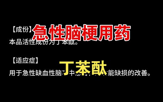 【急性脑梗篇】丁苯酞知多少