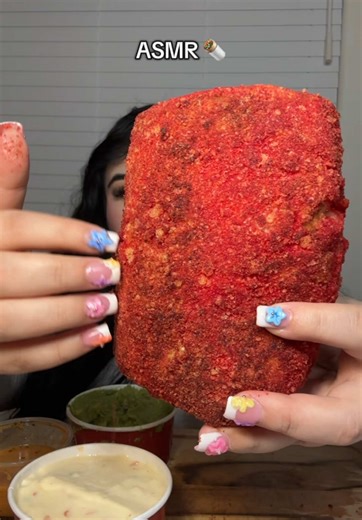 ASMR Burrito Mukbang ❤️ #chipotle #msmunchies #hotcheetos #foodie