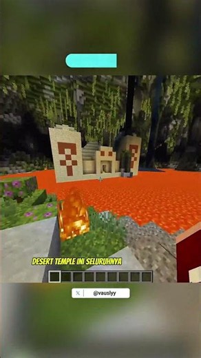 Desert Temple in the Middle of Lava! Would You Try This Seed? #minecraft #shorts