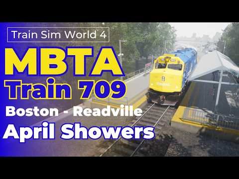 TSW4 April Showers: Conrail F40PH | MBTA Train 709 | Boston to Readville