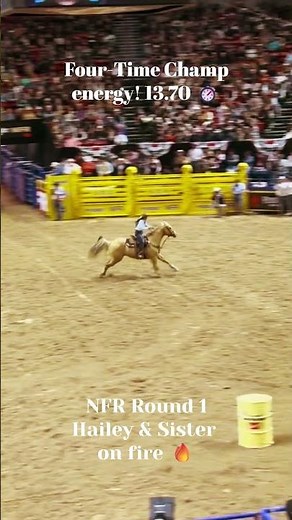 Hailey Kinsel Comes In Hot! 13.70 Seconds 🔥 #nfr #barrelracing