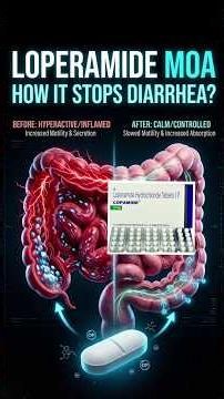 Loperamide Deep Mechanism Explained 💩🧠 | How It Stops Diarrhea Instantly #Shorts