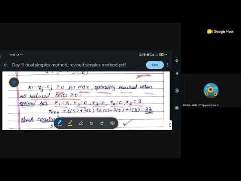 UGTRB Maths 2 - UNIT: 9 TOPIC: Operation Research SUB TOPIC: Dual simplex method