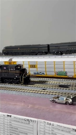 Testing out our new diecast SD70ace’s made by Broadway Limited. #hoscale #modeltrains #sd70ace