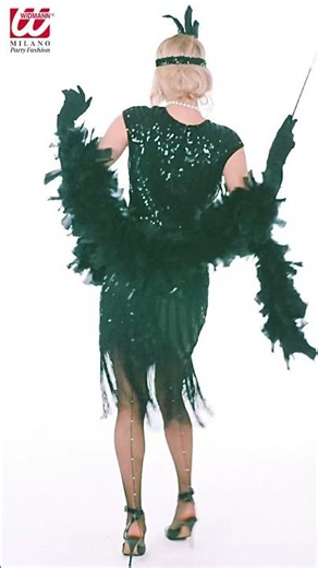 1597 - "ROARING 20s GATSBY FLAPPER" (dress) - green