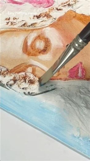 Texture magic with toilet paper! #painting #texturedart #asmr