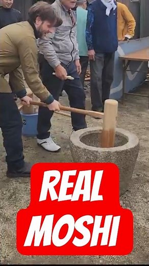 Making Mochi the Traditional Way the Japanese Rice-Pounding Ritual