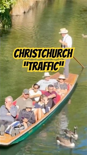 Rush hour on the Avon River #Christchurch #punting #nz