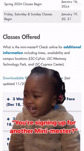 6.9K views · 36 reactions | Mini-mester classes are the gift that keeps on giving. Picture yourself graduating earlier and stepping into the new year with a head start.  This holiday season, unwrap the gift of progress by enrolling in a Winter Mini-Mester at LSC-CyFair or the LSC-Cypress Center.  . ☞Visit https://www.lonestar.edu/cf-mini-mester.htm or Click the Link in our bio to Register ‼️ | Lone Star College-CyFair | Facebook