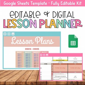 Google Sheets | Digital Lesson Planner | Virtual Plans | EDITABLE - Etsy Australia