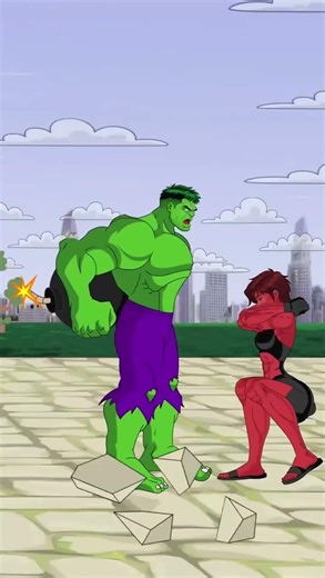 Spider Man Hulk Girl Help #animation #shorts