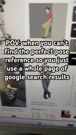 Can’t find a pose reference use a page of Google search results #pose #posereference #digitalartist