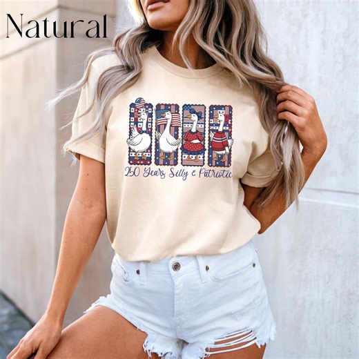 Silly Goose 250 Years Silly and Patriotic Shirt, Fourth of July Geese T Shirt, July 4th Tee, Funny Goose Shirt - Etsy