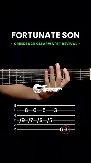 Creedence Clearwater Revival - Fortunate Son Guitar Lesson #strumly #guitar #guitarlesson