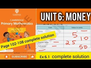 Cambridge Maths Grade 2 Unit 6.1Money Excercise 6.1Full Lesson&Homework HelpJawadulmanzoorfoundation