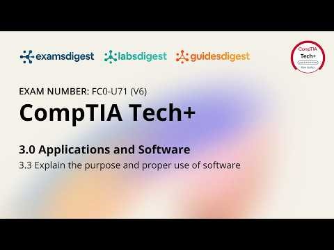 CompTIA Tech+ FCO U71 (V6) Certification Exam Full Course Vol. 3.3