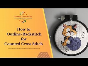 How to outline / backstitch in counted cross stitch for kids and beginners. .