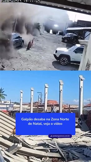 TV Ponta Negra- SBT on Instagram: "Um galpão que estava sendo construído desabou neste final de semana na avenida Pompeia, no bairro Pajuçara, na Zona Norte de Natal. Apesar da proporção do acidente e do susto, ninguém se feriu. Foram registrados apenas danos materiais. Os escombros atingiram um veículo e um bar ao lado. Os bombeiros forma acionados, mas informaram a causa do acidente. A coordenadora da Defesa Civil Municipal, Paloma Evangelista esteve no local e vai iniciar a investigação sobre