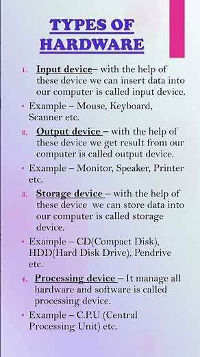 Types of hardware #typs_of_hardware #hardware_ke_parkar