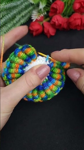 Pretty colorful flower crochet tutorial