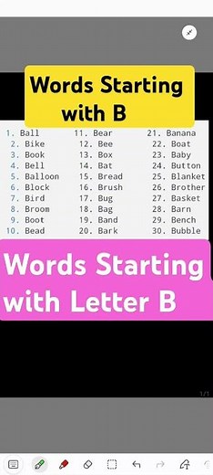 Words Starting with Letter B II 30 Words Starting with Letter B||B Letter Words||B Words #Bwords