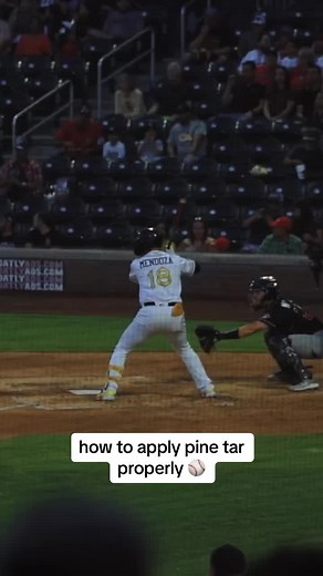 Applying pine tar to a baseball bat is a common practice to improve grip and control. Here's a simple guide on how to apply pine tar properly: 1. **Gather Materials:** - Collect the necessary materials, including a container of pine tar, a rag or cloth, and possibly a batting glove to spread the pine tar. 2. **Prepare the Batting Area:** - Find a well-ventilated area to apply the pine tar. Consider placing a protective covering on the ground to catch any drips. 3. **Wear Protective Gear:** - Wea